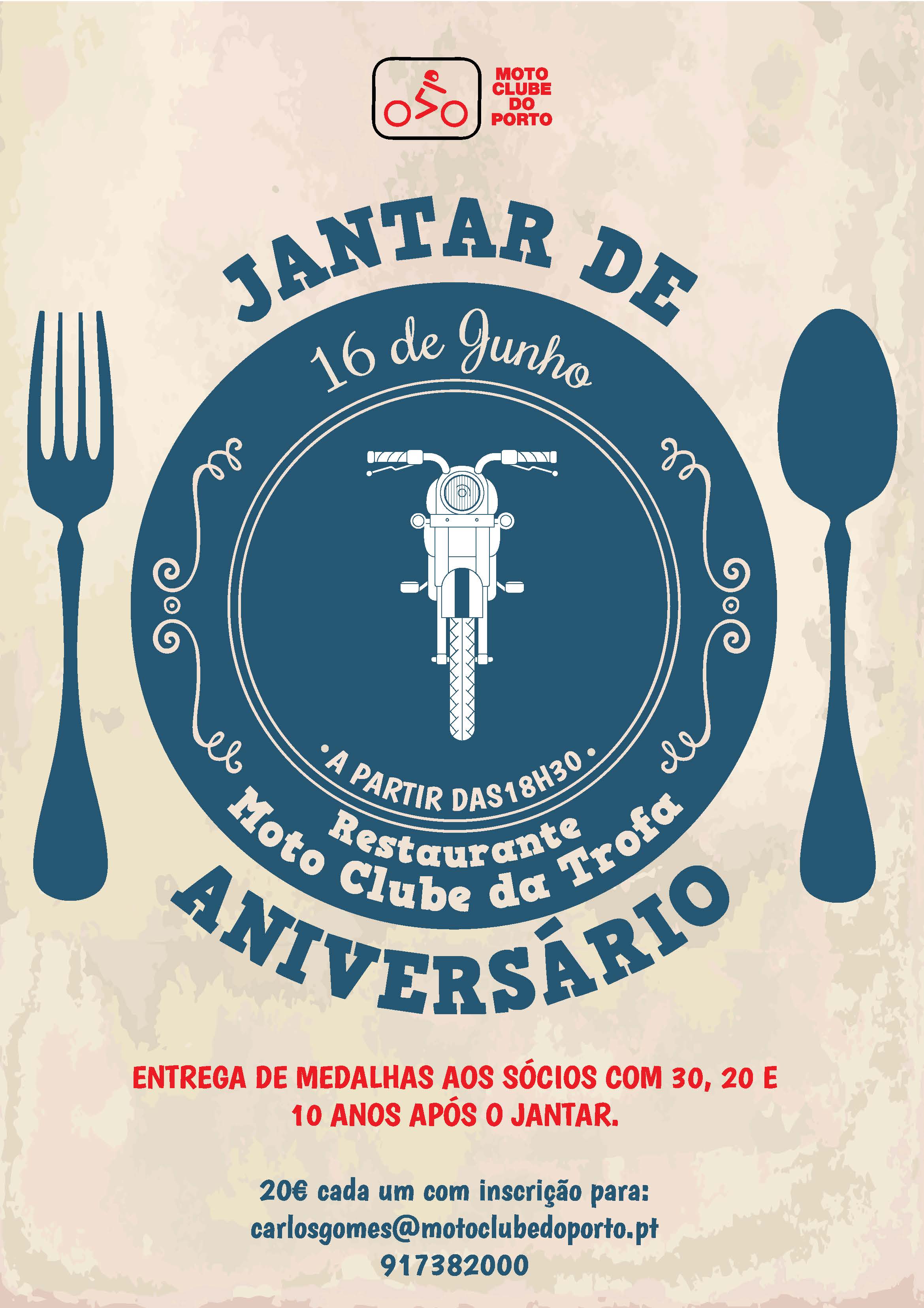Moto Clube do Porto festeja em grande no sábado, dia 16 de junho